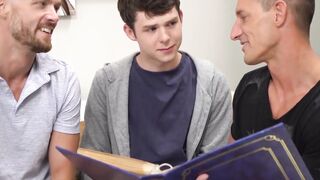 Bald stepuncle Jake Lawrence delights in both me and my stepdads cocks Hoe 2