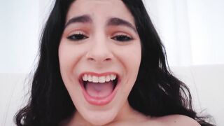 Petite teen latina getting throat fucked