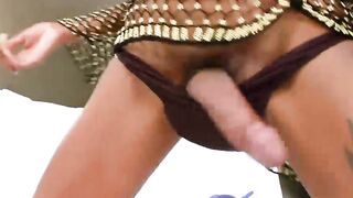 Horny Dazia Cockdazian wanking her big long brazilian dick