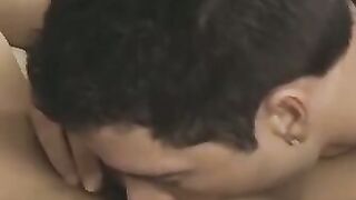 Smooth twink Winter Vance gets blowjob in horny sixtynine