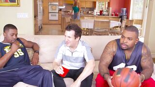 Big breasted MILF smashed by black basketball players