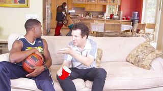 Big breasted MILF smashed by black basketball players