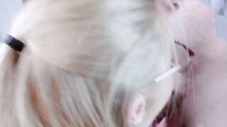 Young secretary Alexa Grace spanked and fed with cum by boss