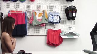 Small tits shoplifter Christy Love deepthroats policeman