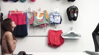 Small tits shoplifter Christy Love deepthroats policeman