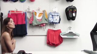 Small tits shoplifter Christy Love deepthroats policeman