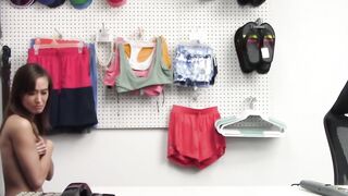 Small tits shoplifter Christy Love deepthroats policeman