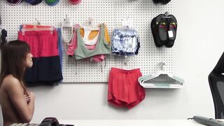 Small tits shoplifter Christy Love deepthroats policeman