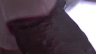 Sexy stockings Lacey Starr moans during interracial fuck