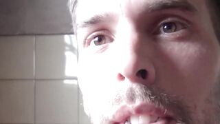 Hairy dude Willy licks every drop of my luscious cum after sucking my cock