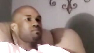 Cute ebony amateur blasting out a huge wave of spunk