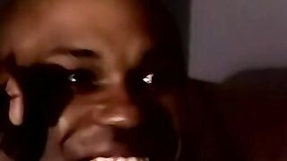 Cute ebony amateur blasting out a huge wave of spunk