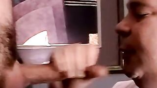 Young guys have their cocks sucked by their older lover