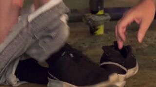 Bound and blindfolded twink slave whipped by mature master