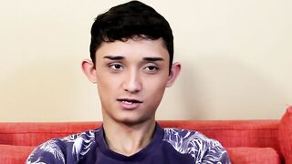 Twink shows off his ass and cock and masturbates