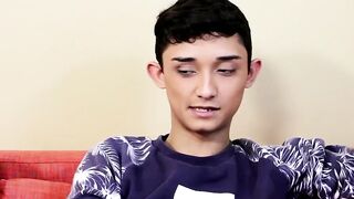 Twink shows off his ass and cock and masturbates