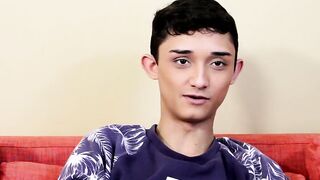 Twink shows off his ass and cock and masturbates