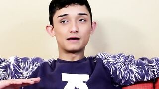 Twink shows off his ass and cock and masturbates