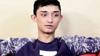 Twink shows off his ass and cock and masturbates