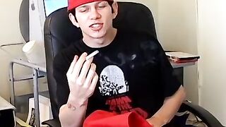 Big cock jacking while inhaling winston cig by skater buddies Ian Madrox and Dustin K
