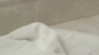 Skinny teenager Kaylo Riley jerks off after steamy shower