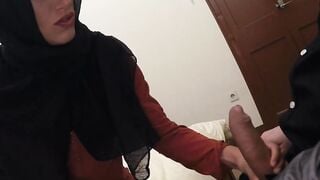 Gorgeous muslim babe fucks for a place to stay for the night