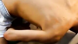 Emo twink deepthroats before his asshole is ready for ride