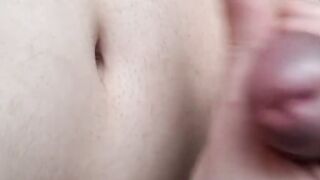 Homemade video of twink shooting cum after solo masturbation