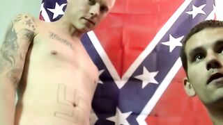 Handsome big cocked blond amateur barebacks young straightie