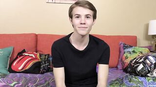 Young man ramming his own ass and touching his large cock