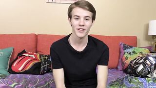 Young man ramming his own ass and touching his large cock