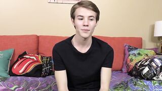 Young man ramming his own ass and touching his large cock