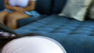 TS brunette analed by stepbro for fucking his GF