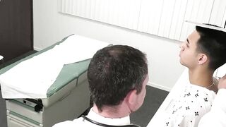 Doctor Jesse Zeppelin offers young Chase Rivers a special protein shot to increase hi