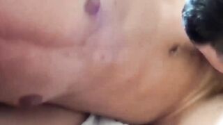 Hunk Brogan Reeds hairy cock sucked and slurped on threesome Hoe 2