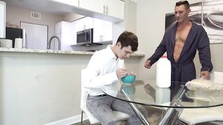 Me and Jake Lawrence sprayed our cum to my stepson before he goes to school Hoe 2