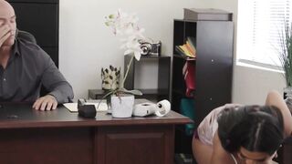 Sexy black hair Summer Col loves to make out before anal fucking