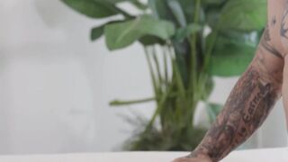 Sexy black hair Summer Col loves to make out before anal fucking