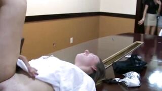 Hot nipple pierced babe fucked missionary by kinky stripper