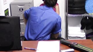 Shy teen Natalie Porkman pounded and choked for shoplifting