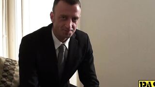 Submissive Nicola swallows loads of cum from Pascal White
