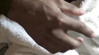 Bronze skinned Marcus strokes my cock so I can squirt cum on his handsome face