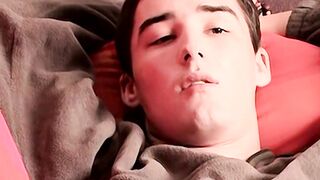 Straight thug Dustin jerks off his solid cock and shows off his gorgeous feet