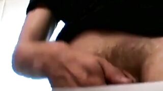 Young amateur is pulling out his dick and masturbates wild