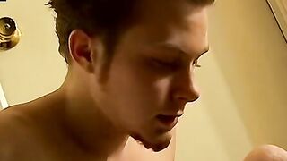 Straight skinny thug jerks off his cock solo and cums