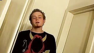 Straight skinny thug jerks off his cock solo and cums