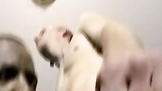 Amateur redneck takes a smoke before boning black homo