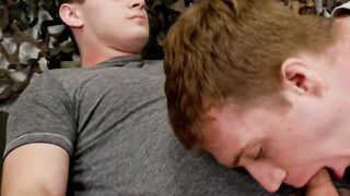 New cadet James Ryan submits his hairy butt hole for anal fuck