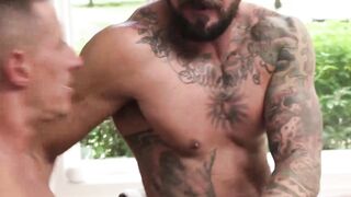 Brawny stepbrothers Dolf Dietrich and Jax Thirio gorge on each others cocks