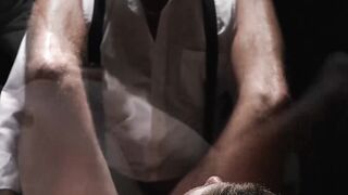 Felix Kamp dildo fucks muscular Clayton Foster